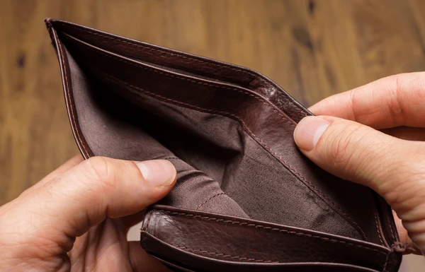 Closeup Empty Wallet